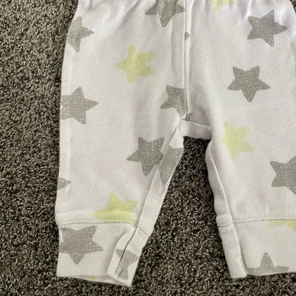 Cat & Jack Baby Gray/Yellow/White Star Print Pants, Size 3-6 Months - Picture 6 of 9